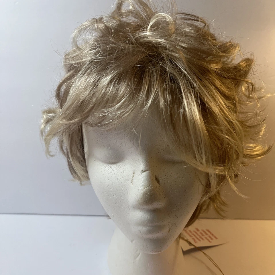 Paula Young Wig Emersyn 14/88A Curly Light Ash Blonde Shaggy Short Layered - Image 2 of 4