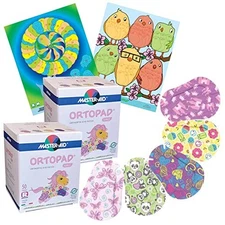Ortopad® Bamboo Girls Adhesive Eye Patches, 100-Pack Includes 2 Boxes and 2