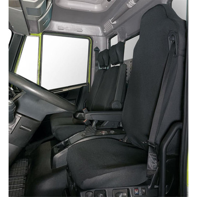 Sitzbezüge Iveco Eurocargo LKW 3-Sitzer nach Maß Polyester Schwarz Airbag 