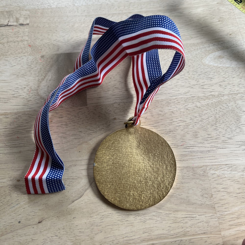 Vintage Kampfsport Jin Chung Medaille mit Band goldfarben - Bild 9 von 9