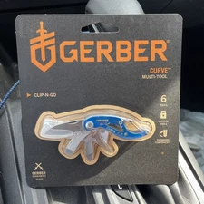 Gerber Curve Multi-Tool New Blue Clip N Go 6 In 1 Tool