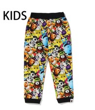 A BATHING APE BAPE KIDS 3D MILO ALL FRIENDS SWEAT PANTS 2M30352006