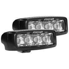 Rigid 905213 Sr-q Series Pro Spot White Rectangle Led Lights Pair Kit Set Black