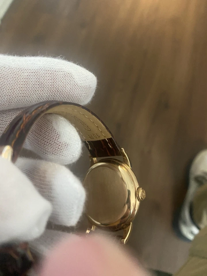 Reloj Rolex Jumbo vintage de cuerda manual de oro rosa de 10 quilates para hombre Foto 4 de 4