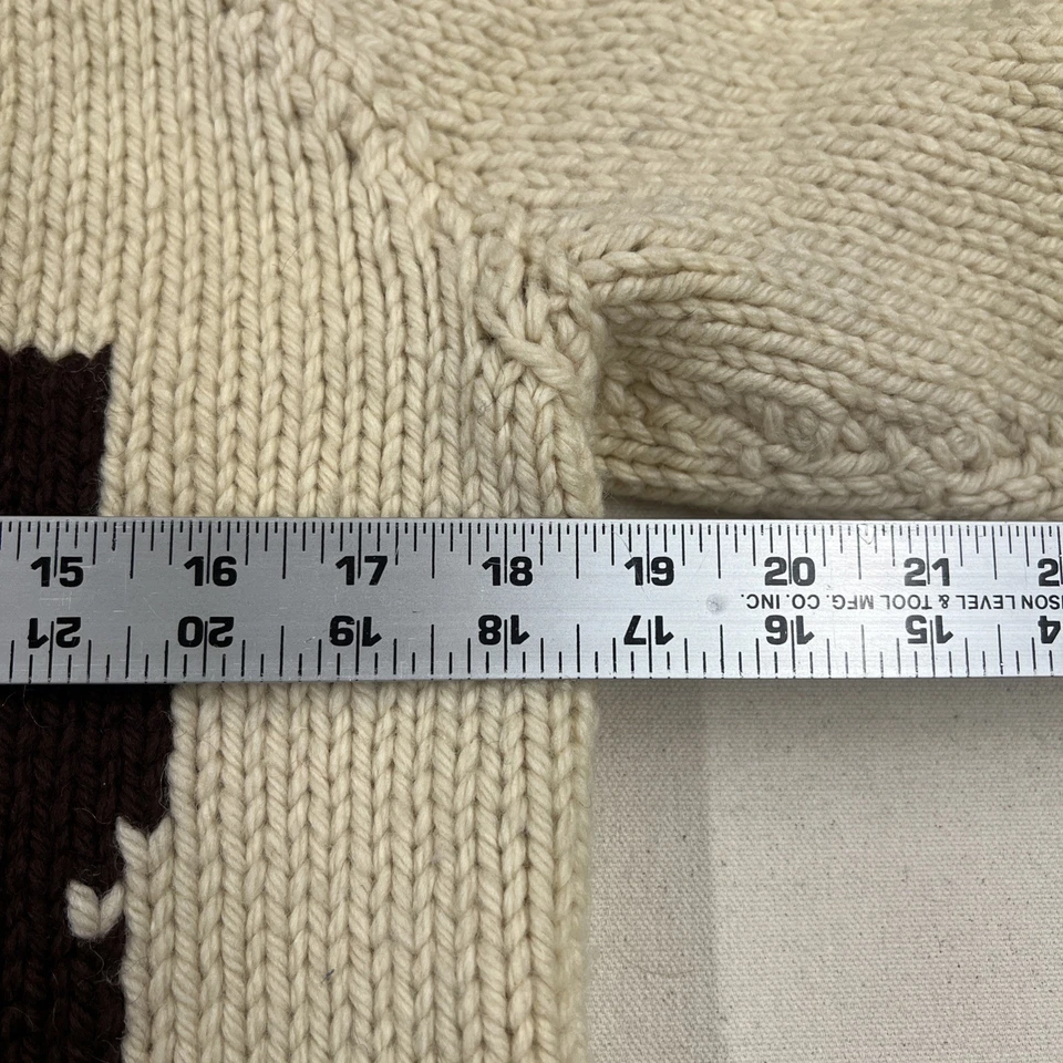 Cárdigan suéter Cowichan tejido a mano Pheasant Hunter con cremallera 18,5 pulgadas/22,5 pulgadas Foto 3 de 4