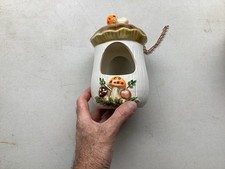 Vintage~1970s~Sears~Merry Mushroom~Hanging Planter/Bird Feeder w/chain