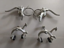 Vintage Dia-Compe Side-Pull Road Bike Brake Kit with N500 Calipers and Levers