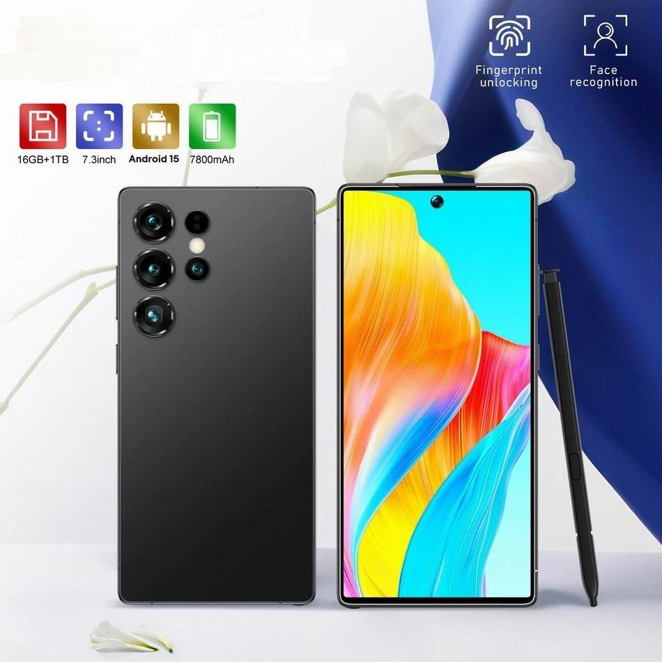 7.3" BLACK Smartphone Unlocked Android 15 16GB RAM 1TBROM Dual SIM 5G UK mobile - Picture 22 of 22