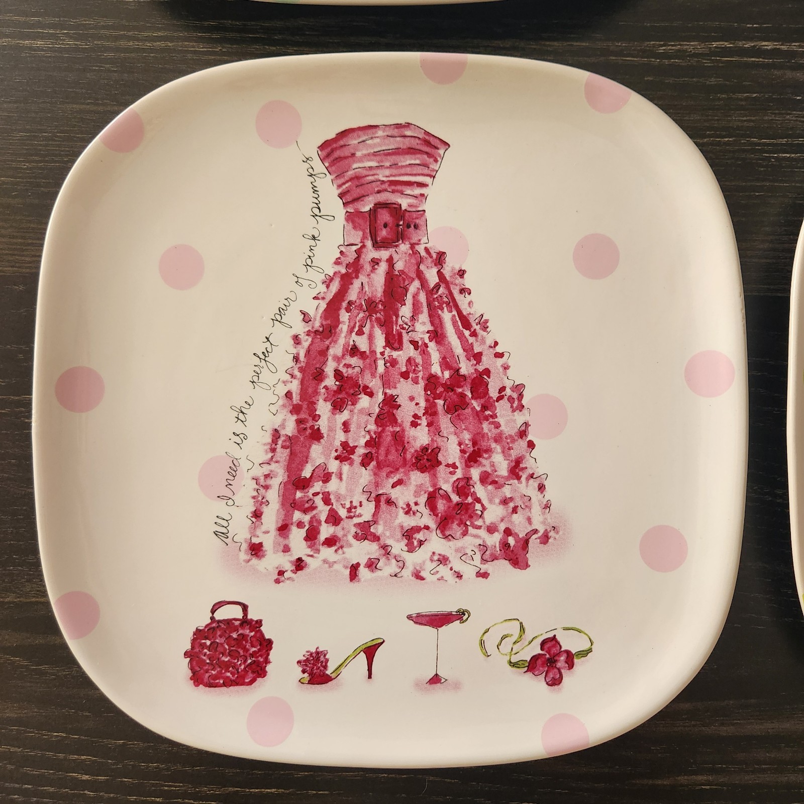 Rosanna Dessert Plates 8" All I Need 4 Different Dresses Set Of 4 With Box