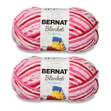 Blanket Brights Raspberry Ribbon Varg Yarn - 2 Pack of 300g/10.5oz - Polyeste...