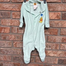VTG 80s Disney Winnie The Pooh Terrycloth Sleeper Sz 0-6 Month Footed Pajamas