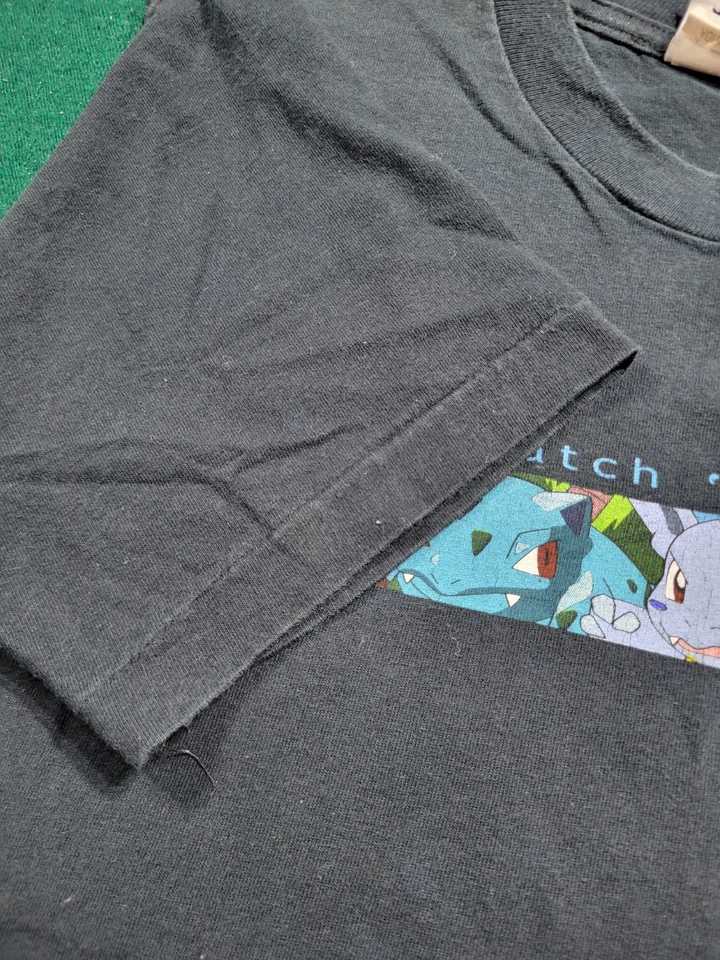 Vintage Single Stitch Pokemon Box Logo 1999 Nintendo T-Shirt Size Youth XL - Image 4 of 4