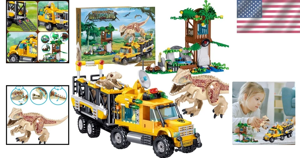 Dinosaur Building Blocks Set, 546 Pcs, Ages 6+ - Image 2 of 4