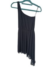 ASOS Petite Black One-Shoulder Mini Dress, Size 4 UK BNWT
