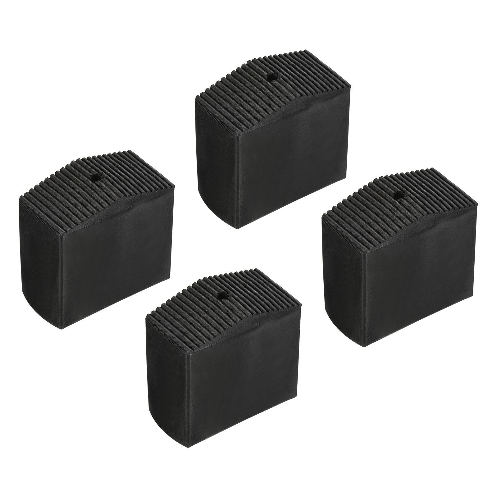 Non-slip stairs feet ladder mat protection black 4pcs