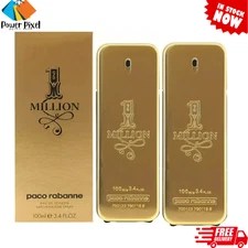 Paco Rabanne One Million 100ml EDT – Pack of 2 (2 × 3.4 fl oz)