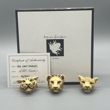 Adam Binder Editions Netsuke's Big Cat Masks Limited Ed. Sculpture Set of 3