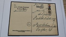 FRANZ ZONE - Karte Baden-Baden - Iserlohn 1946, HALBIERTE MARKE!