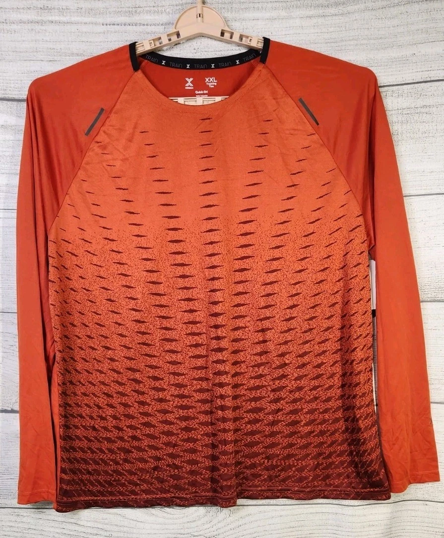 Xersion Training Tee Jersey Shirt Adult XXL OrangeQuick Dri $40 Mens New!