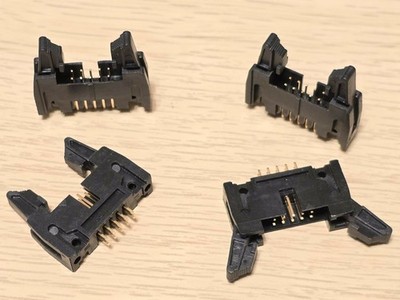 IDC straight, bk, 10pin header THT PCB lot of 4pcs, 2.54mm pitch