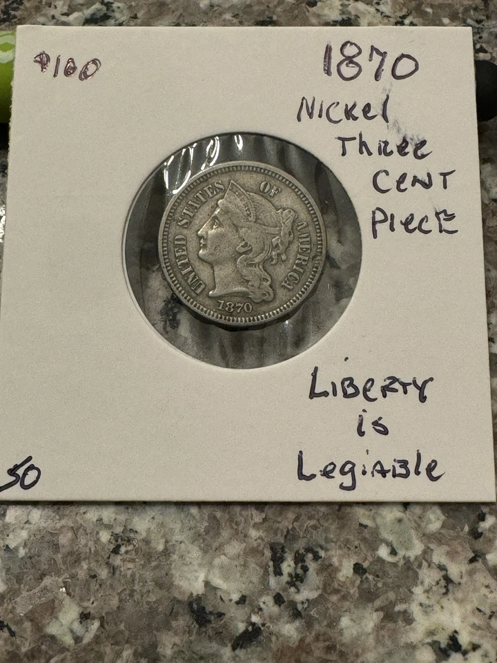 1870 Nickel Three cent Piece - Image 3 of 3