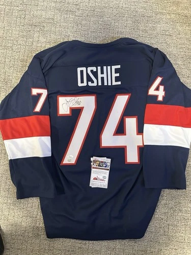 TJ Oshie Signed Jersey 2014 Olympics Team USA  COA