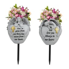 Cemetery flowers for grave Angel and Cross Cemetery Cemetery Memorial Vase Ce...
