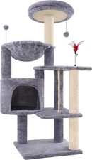 TWDEPART 42.5'' Cat Tree for Indor Cats, Multifunctional Cat Tower with Cozy Co