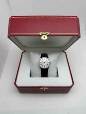Montre Femme Cartier Ronde Louis 2887 29Mm 18K Or Blanc Diamant Cadran Blanc