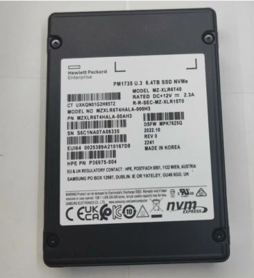 Samsung PM1735 U.3 6.4TB SSD MZ-XLR6T40 HPE PN P36975-004