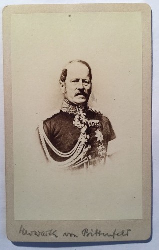 Carte de Visite GENERALFELDMARSCHALL VON BITTENFELD, Infanterie, um 1878, CDV - Picture 1 of 1