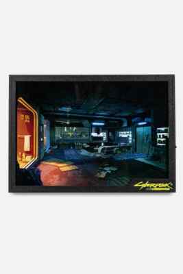 Cyberpunk Edgerunners David's Apartment Framed Shadowbox Art 12x8.5 Acrylic Wood