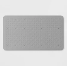 28"x16" Gray Rubber Bath Mat - Made By Design