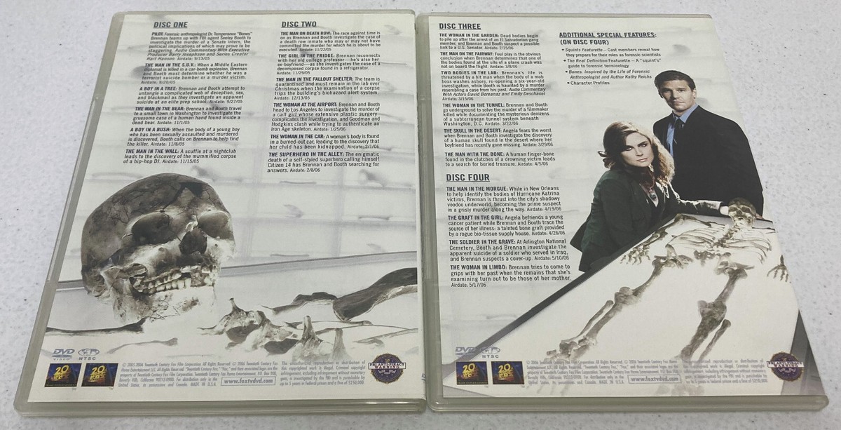 Bones / Season 1, 2, & 5 (16 Disc DVD Set) Emily Deschanel | eBay