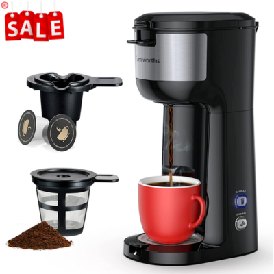 Single Serve Coffee Maker for K Cup and Ground Coffee 6 to 14 Oz Brew Sizes  | eBay