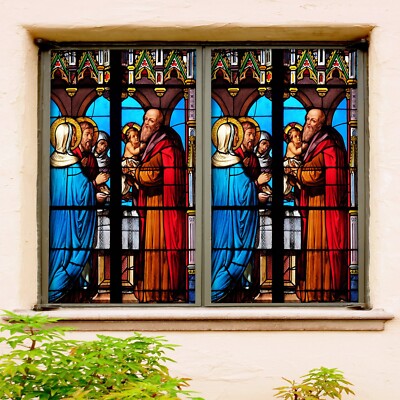 3D Crowd A790 Window Film Print Sticker Cling Stained Glass UV Sinsin