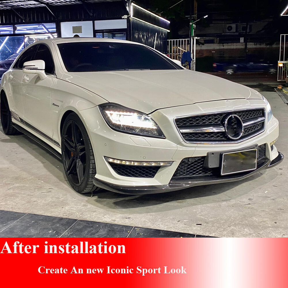 For Mercedes Benz W218 CLS63 2012-2020 REAL CARBON Front Bumper