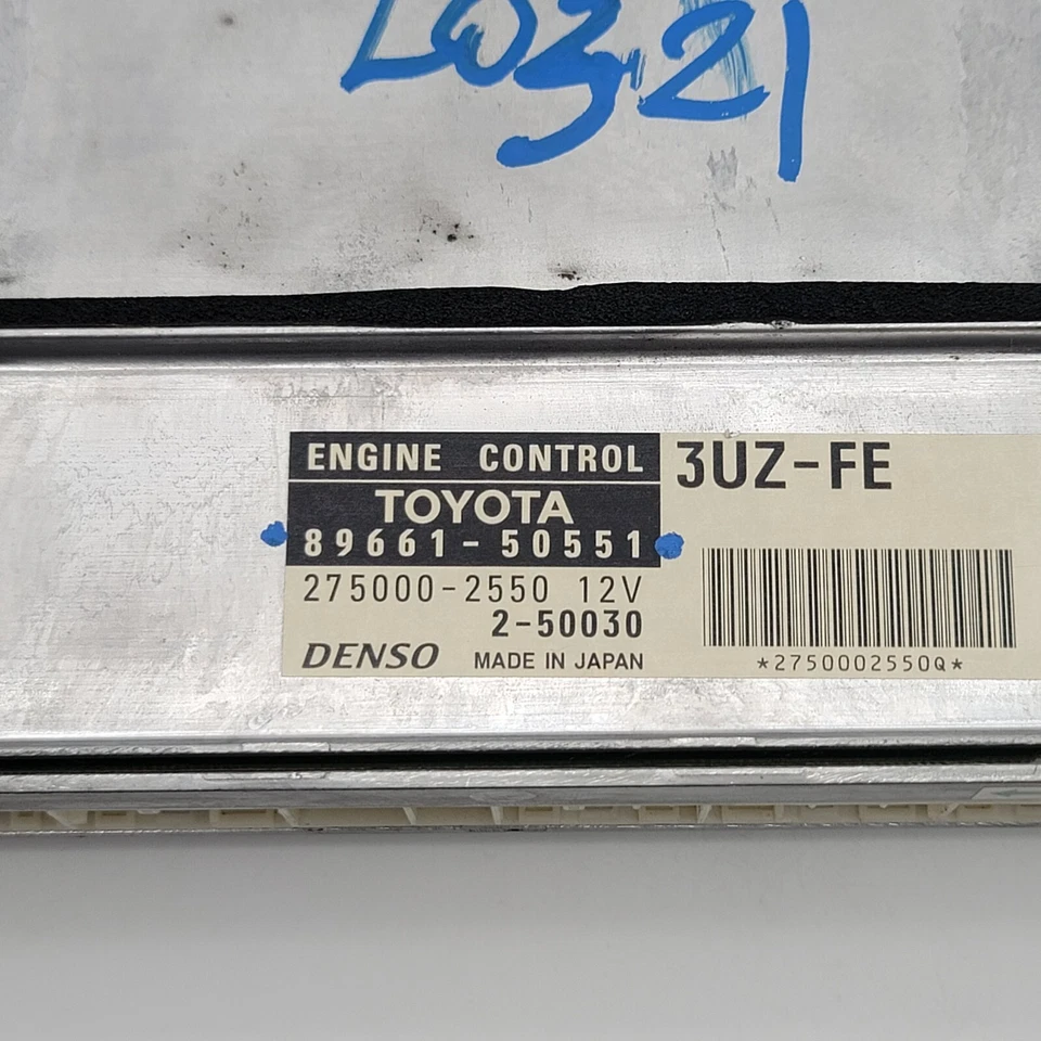 Unidad informática de control del motor delantero Lexus LS430 2001 2002 ECM 89661-50550 DENSO Foto 4 de 4