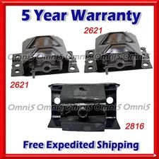 O203 Fit 1996-02 Chevrolet Express 2500 5.0L AUTO Motor & Transmission Mount 3pc