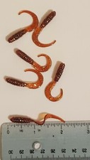 Grubs - 2 1/2" curly tail "Motor Oil Glitter" 1000 pack new fishing crappie bass