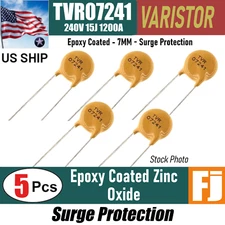 5 Pcs TVR07241 Zinc Oxide Varistor | Surge Protection | 15J 1200A 240V | US Ship