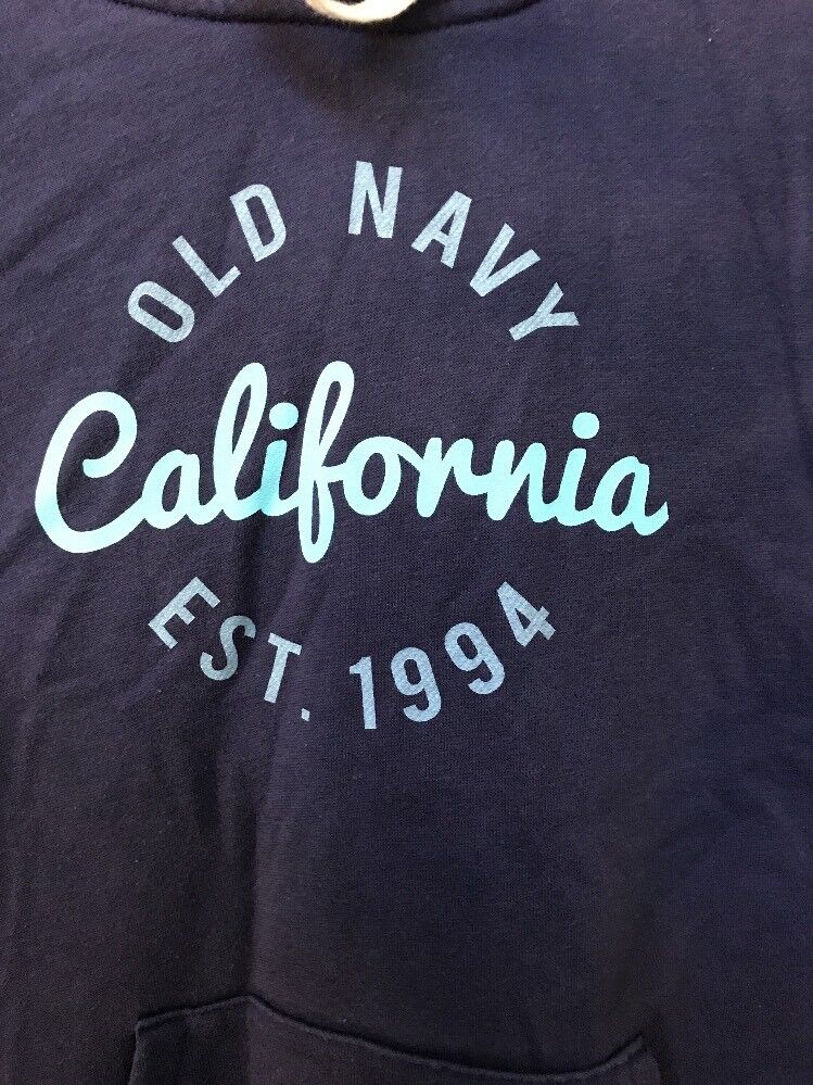 OLD NAVY Pullover Sweatshirt Graphic Logo California Blue Hoodie Women's  Size XS