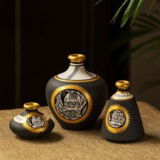 Terracotta Pots Flower Vases for Living Room Decorative for Home & Office 