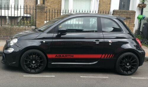 ABARTH 500 595 FIAT Car Side Skirt Stickers Decals Graphics Racing Stripes - Picture 3 of 5