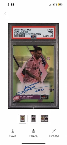 2023 topps finest Lionel Messi Auto /99