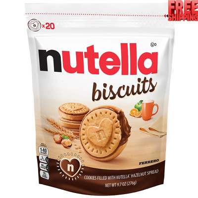 Nutella Biscuits, Hazelnut Spread With Cocoa, Sandwich Cookies, 20-Count Bag