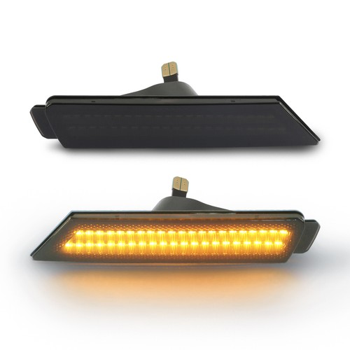 2Pcs For 2010-2015 Chevrolet Camar Smoke Lens Amber LED Front Side Marker Light - Picture 2 of 7
