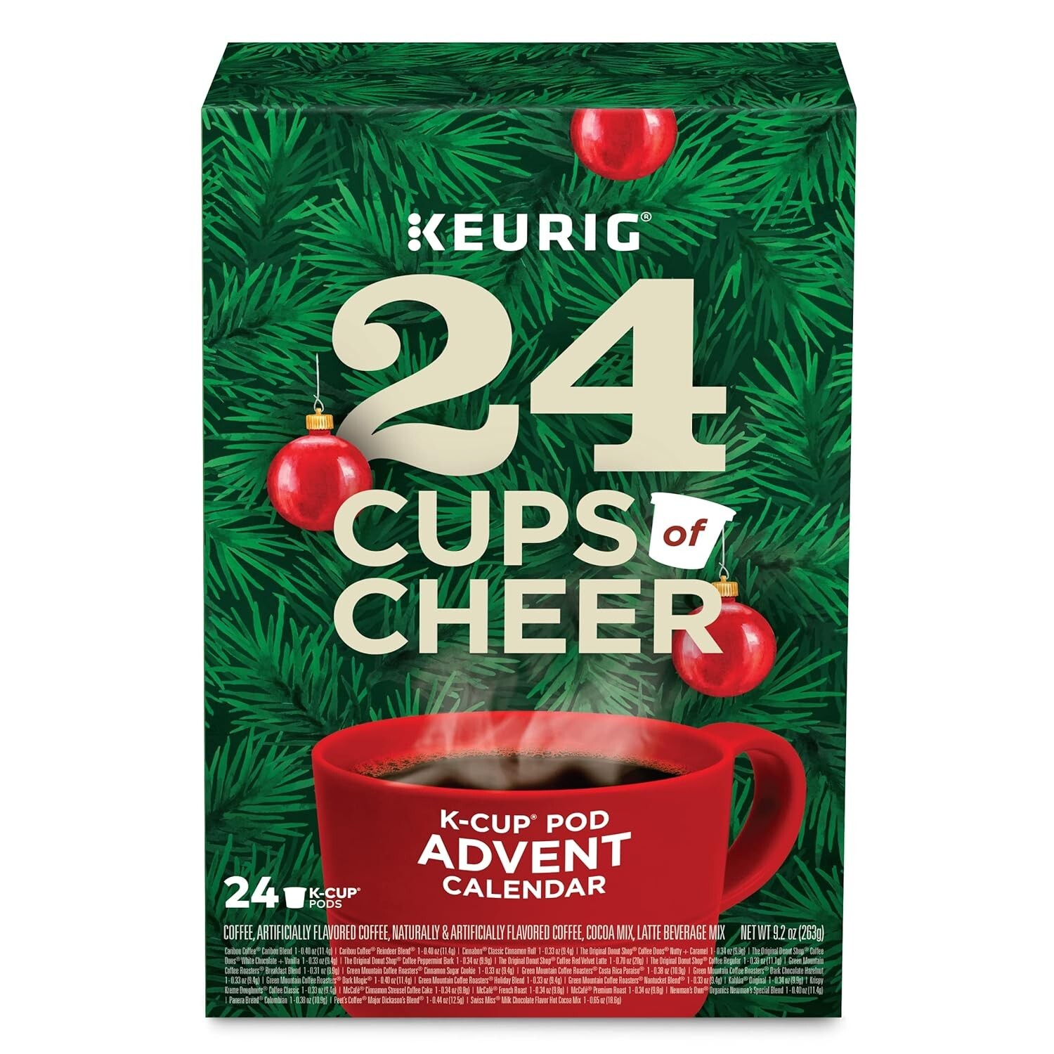 Advent Calendar Variety Pack, Single Serve K-Cup Pods, 24 Ct