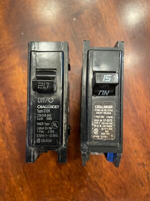 MIXED LOT OF 2 CHALLENGER C120 and C115 USED Circuit Breaker