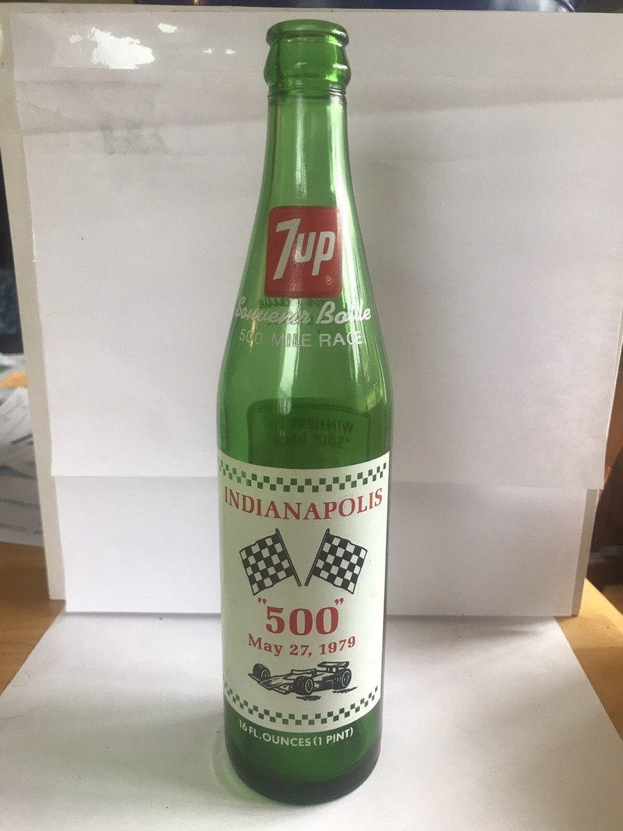 Vintage 7-Up Bottle 1979 Indianapolis 500 May 27 1979 Indy 500